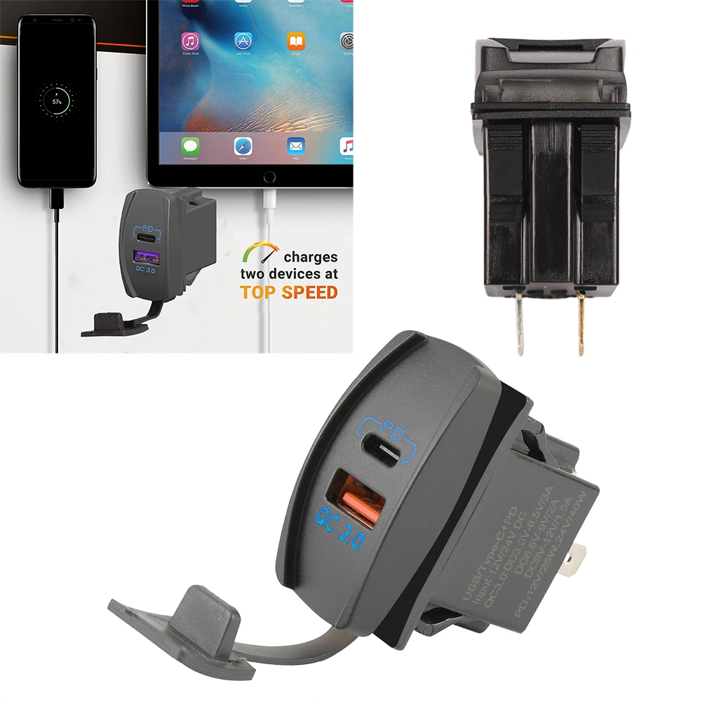 

Автомобильное зарядное устройство с двумя USB-портами, 12 В, 24 В
