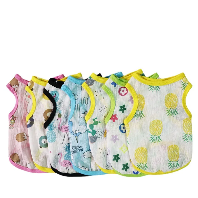 

Женская крутая одежда, летняя одежда для прогулок, одежда для собак, лидер продаж, жилет для собак с рисунком, одежда для кошек и собак, домаш...