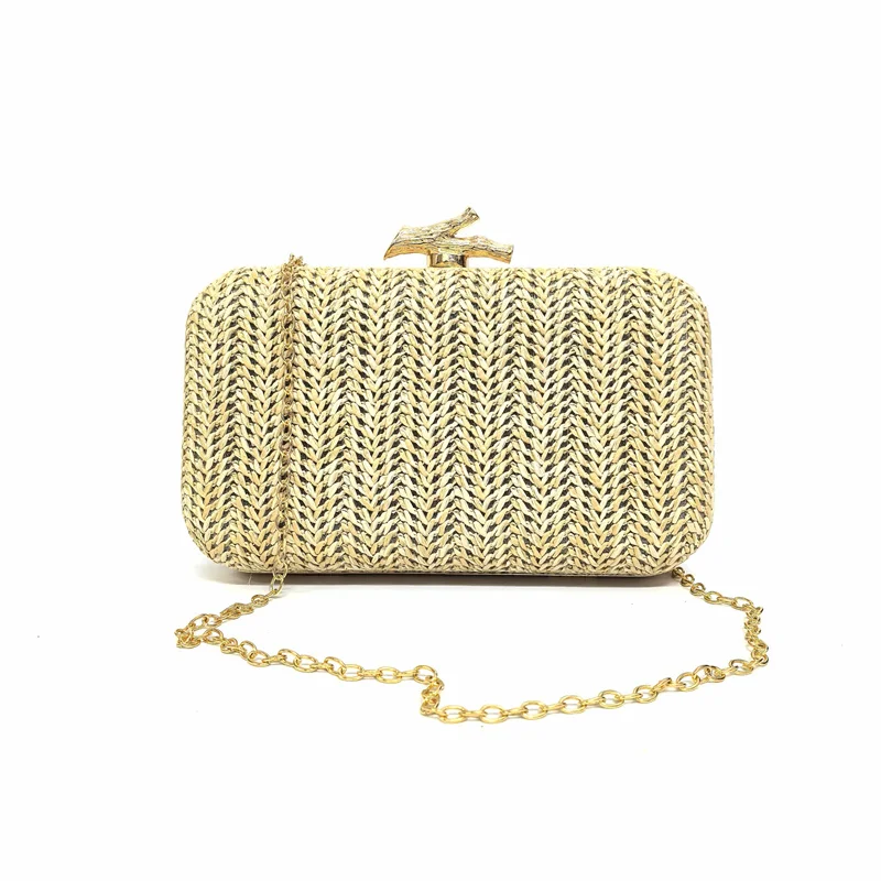 Уличные Свадебные вечерние женские клатчи Летние Стильные Плетеные сумочки