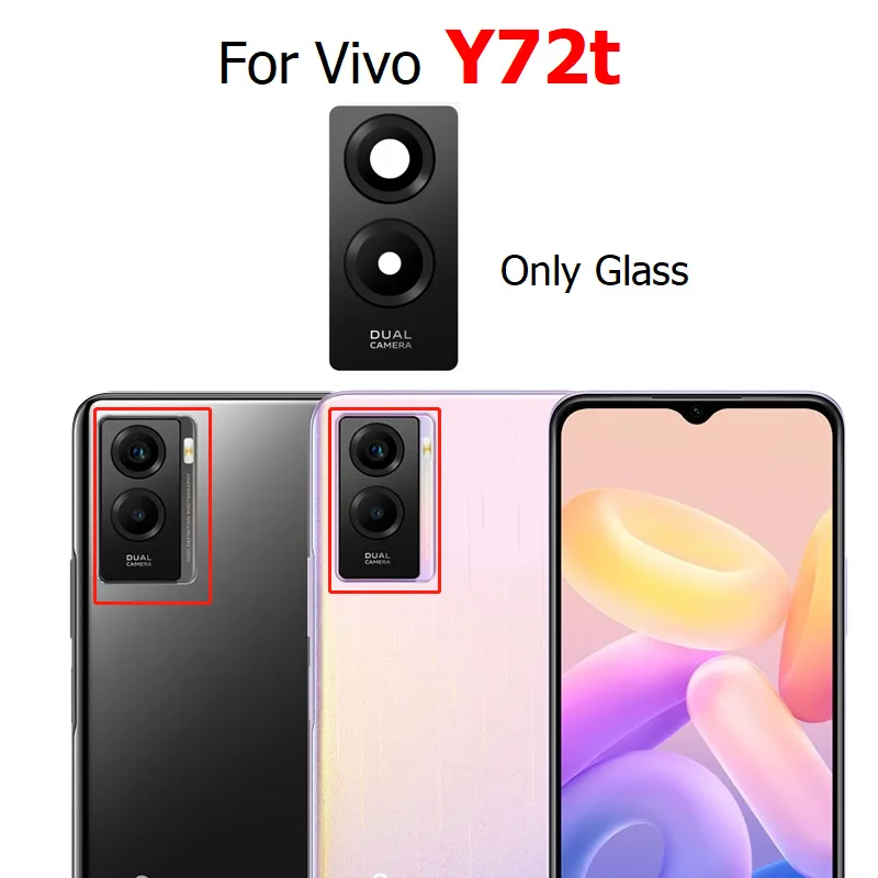 

Новинка, стеклянный объектив для задней камеры Vivo Y72t с клейкой наклейкой, протектор камеры, запасные части