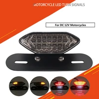 16 led motorcycle turn signals brake light license plate integrated tail light