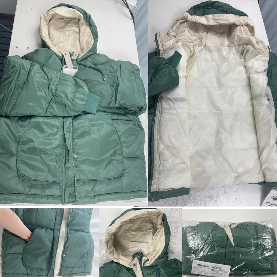 3XL Warm Hooded Basic Solid Winter Jackets Thicken Fluffy Parkas Women Casual Loose Short Coat Snow Wear Outwear Korean Abrigos