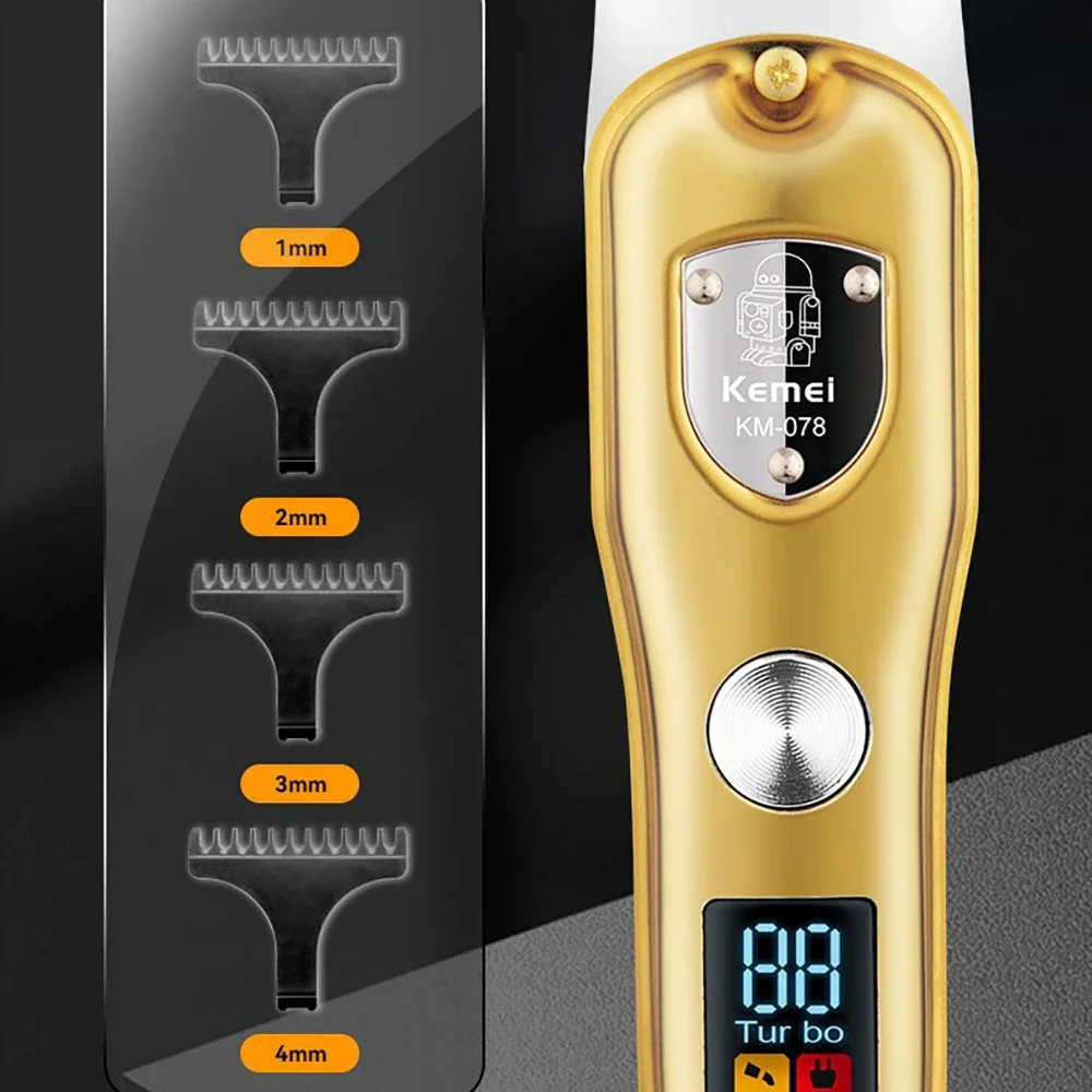 Профессиональный беспроводной триммер для волос Kemei профессиональные машинки