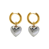 aradoo french retro love earrings s925 silver plated 18k gold heart shaped light luxury romantic earrings