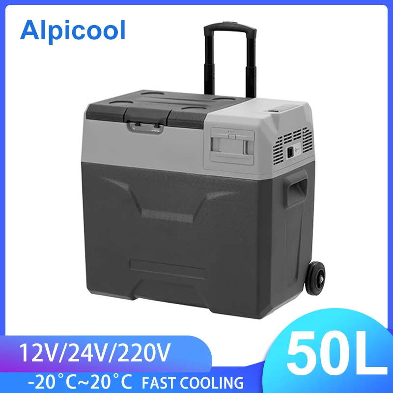

Автомобильный холодильник Alpicool CX50 с компрессором 12/24 в, маленький холодильник 220 В, портативный холодильник, уличный морозильник для кемпинга и путешествий