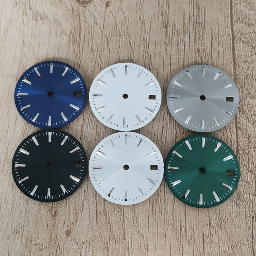 Watch Accessories 28.5MM Dial No Logo Sunburst Studs Simple Dial for NH35/364R/7S Movement Watch Dial