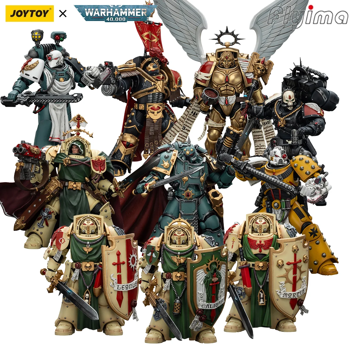 Фото [Предзаказ] JOYTOY Warhammer 40K 1/18 Фигурка Темные ангелы Deathwing Knight/Blood Angels Модель Sanguinor/Lemartes NPCS №1
