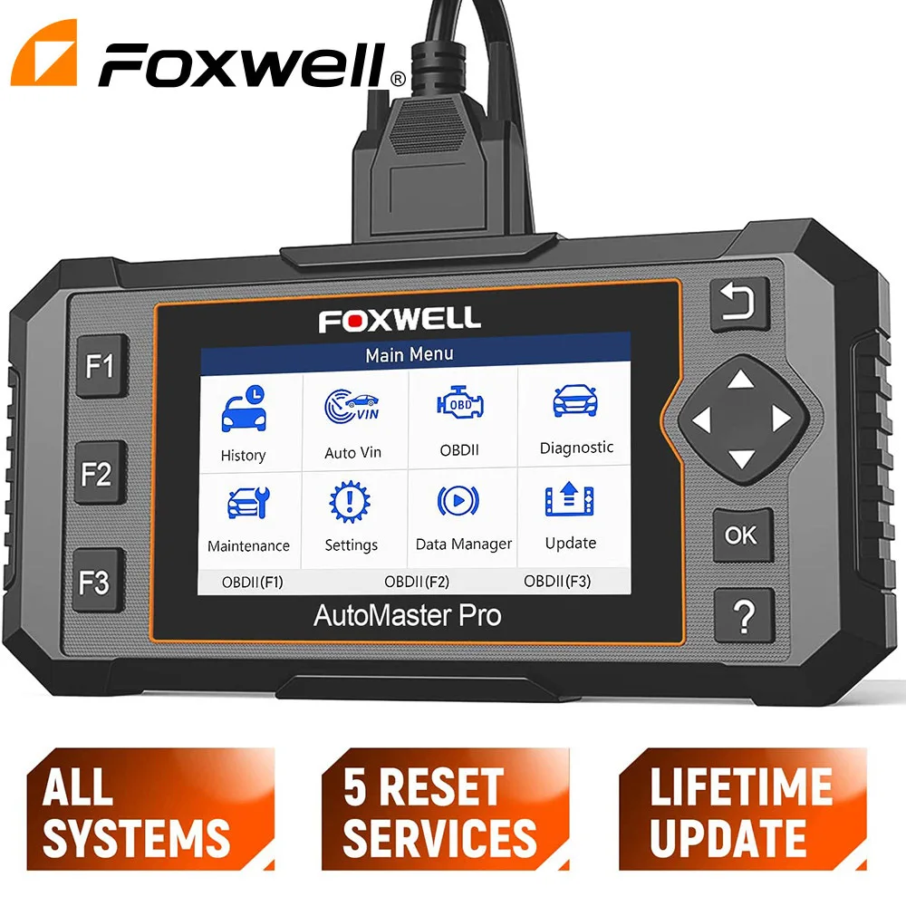 Автомобильный сканер Foxwell NT624 Elite, система для диагностики автомобиля, OBD2, считыватель кодов масел, EPB, сброс, EOBD, OBD 2