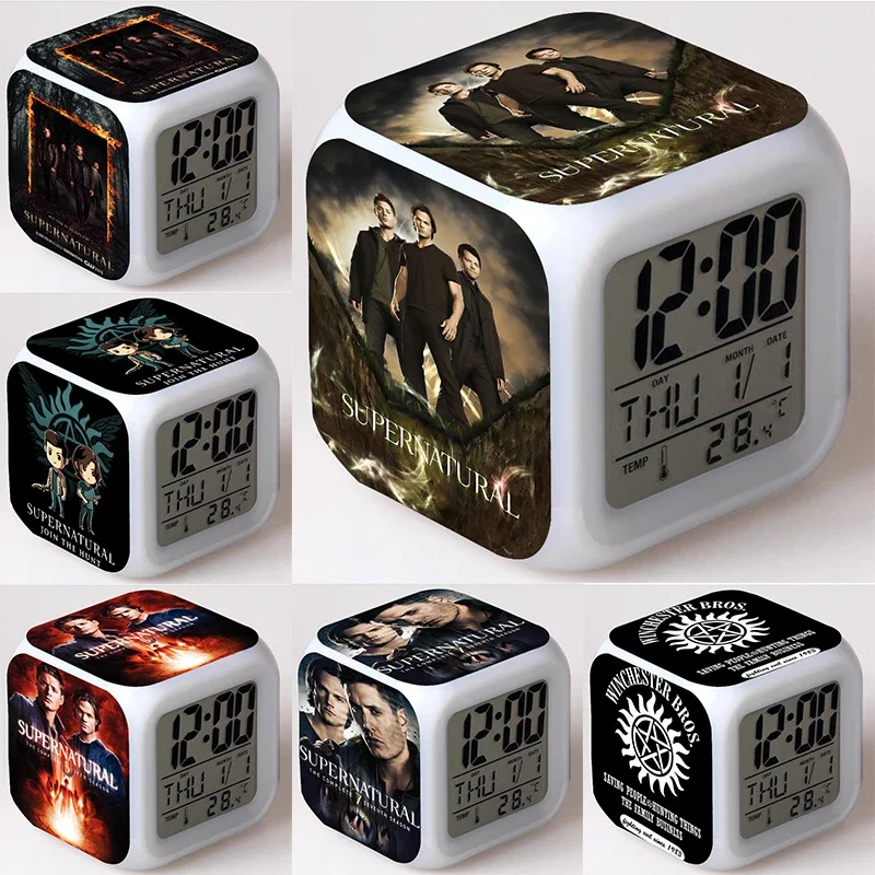 Сверхъестественные бриллиантовые часы Winchester цифровые 7 цветов светящиеся