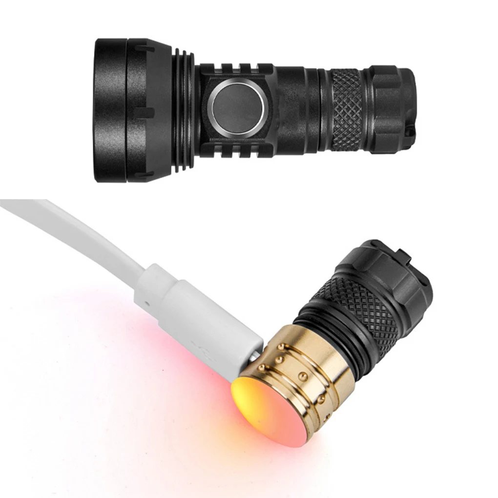 

Mini Flashlight Rechargeable Adjustable Night Hiking Torch Lighting Lamp