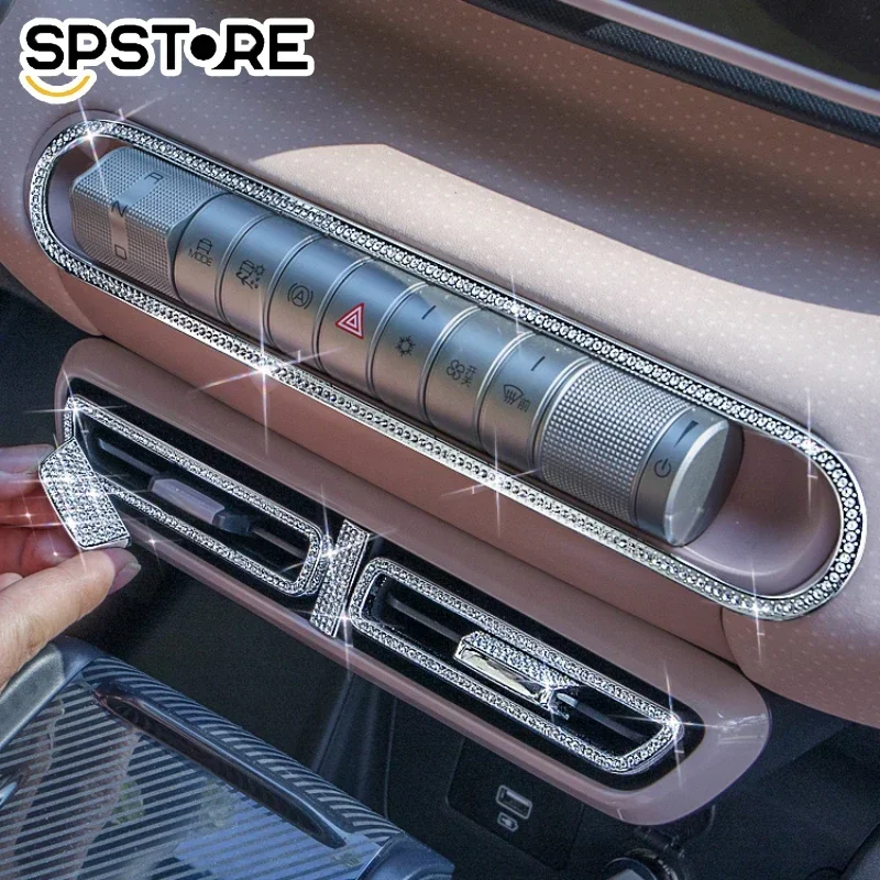 Для рулевого колеса BYD Seagull с бриллиантами логотип автомобиля наклейки со