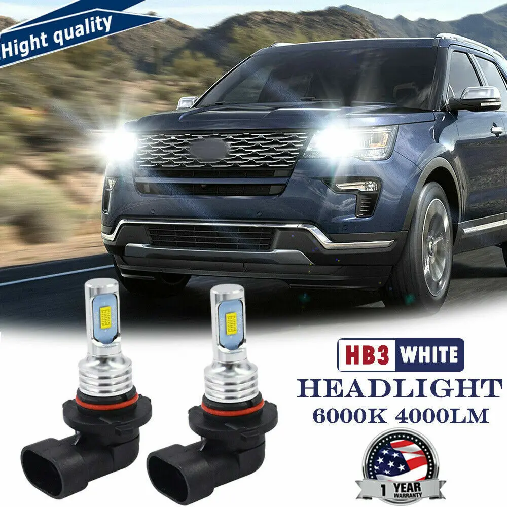 

2PC Pure White 35W LED 9005 HB3 Headlight High Beam Upgrade Replacement Bulbs