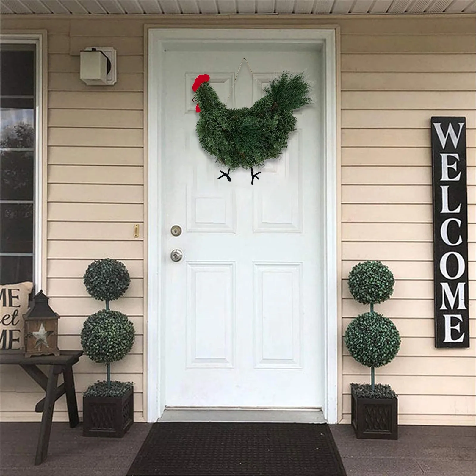 Рождественский венок с петухом 16 дюймов |