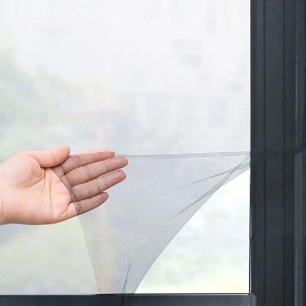 

Fly Mosquito Window Net Insect Mesh Window Screen Net Indoor Mesh Bug Mosquito Net Easy To Fit with Tape Home Textile