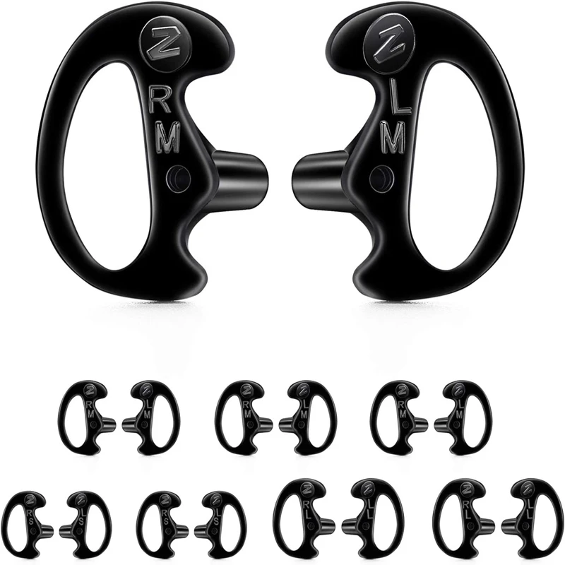 [8 Pair] Radios Walkie Talkie Earpiece, Earmould Earbud Earplug Replacement for Two-Way Radio Coil Tube Audio Kits - Orange