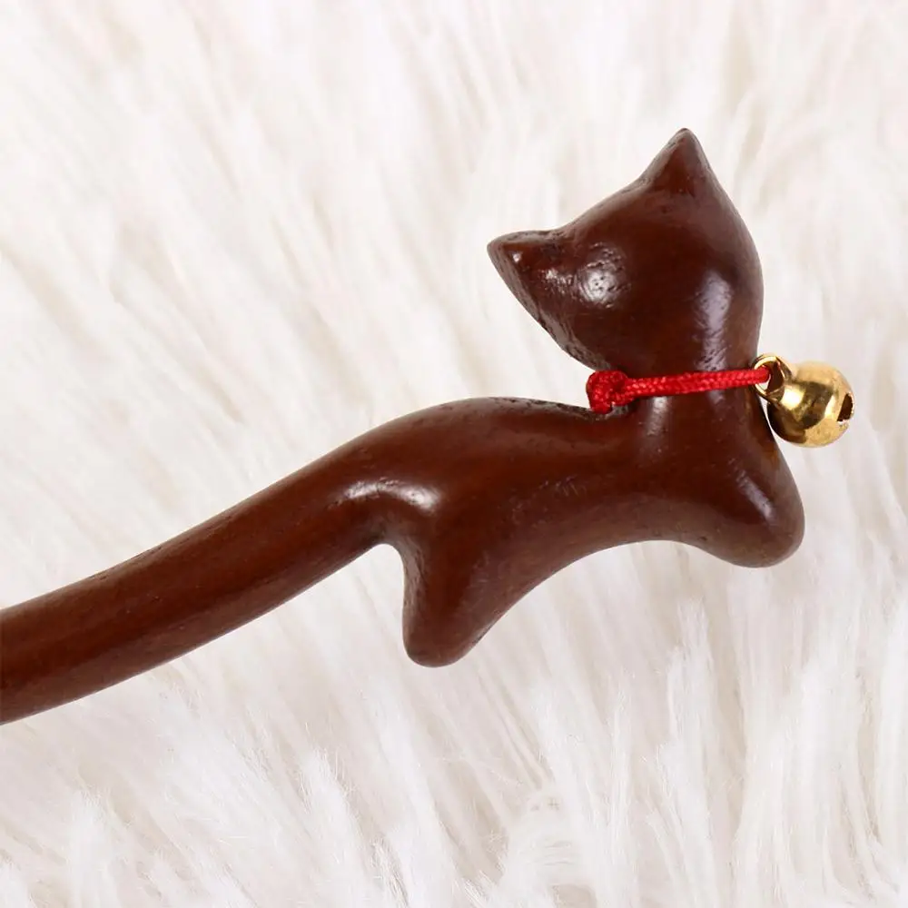 Деревянная заколка для волос в виде кота головной убор Корейском стиле китайском