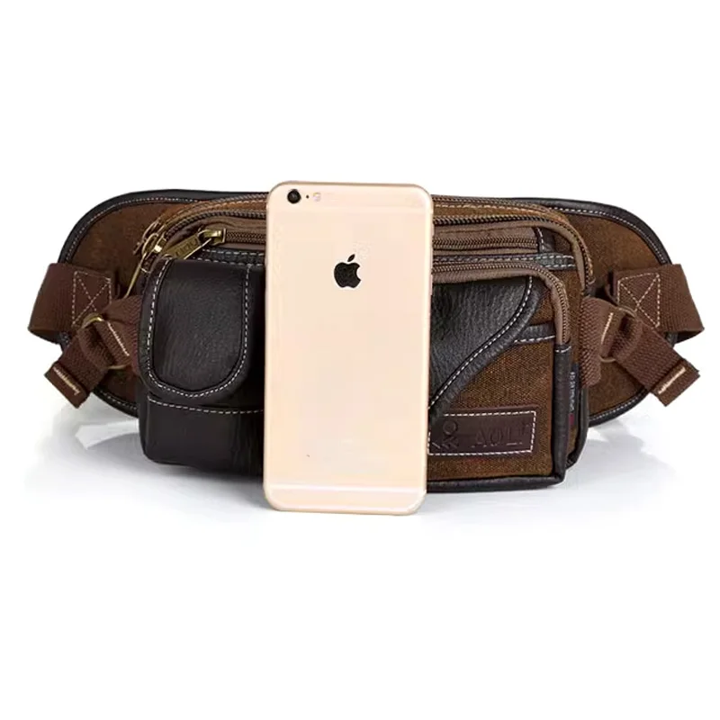 Холщовая поясная сумка Ruil для мужчин уличный спортивный кошелек