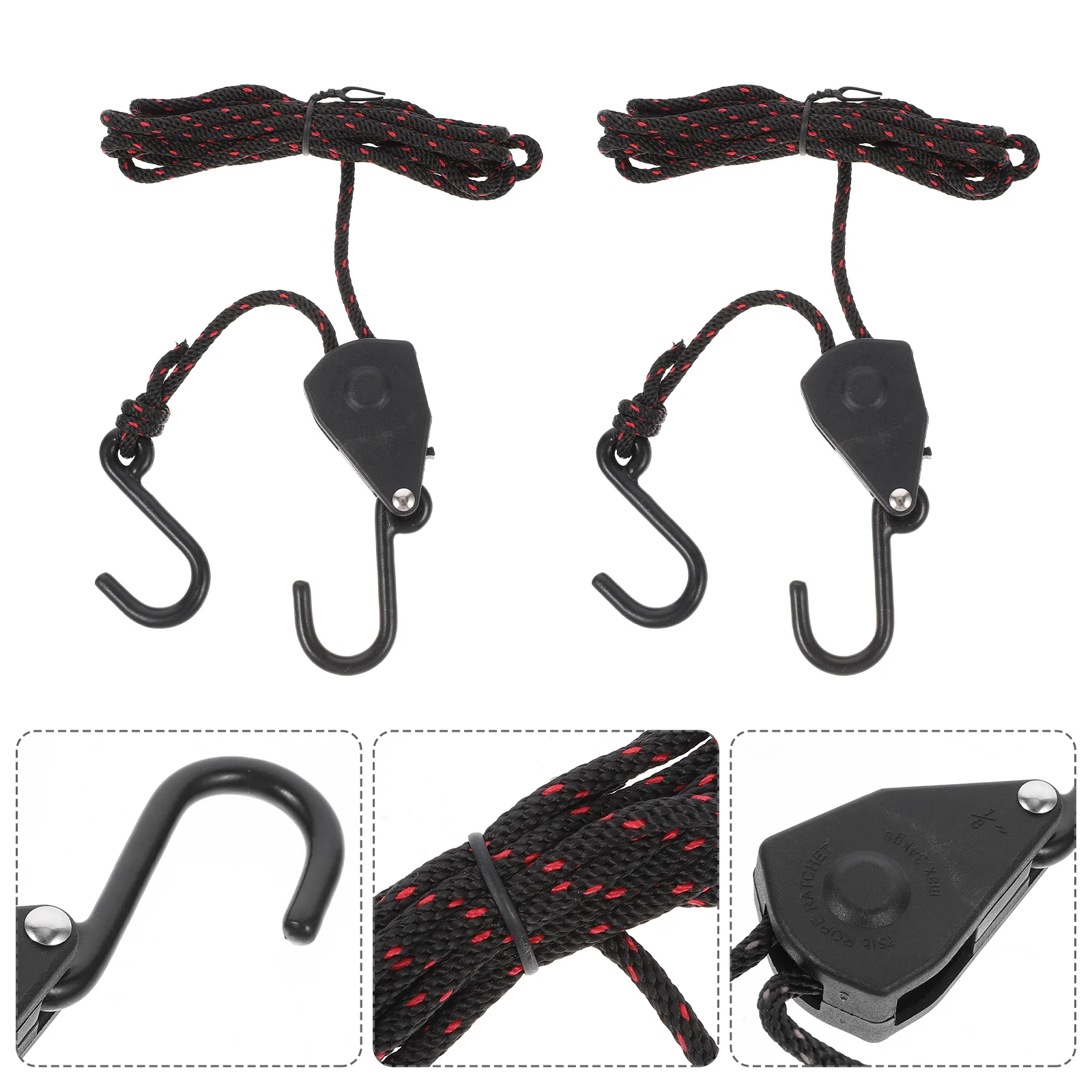

Tie Kayak Down Canoe Straps Stern Bow Strap Rope Boat Ratchet Hanger Pulley 2Pair Downs Grow Light Cargo