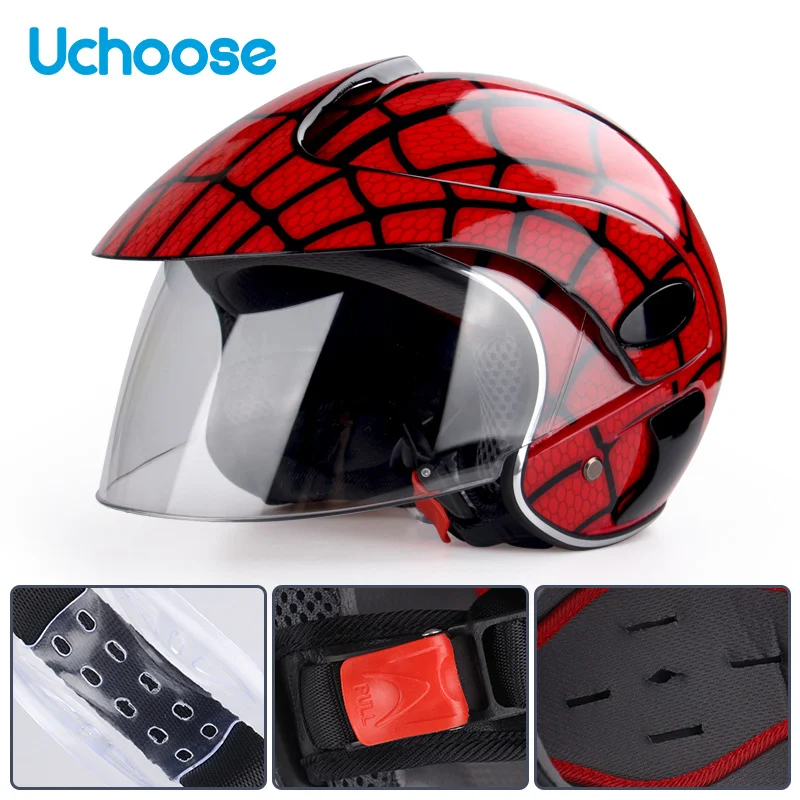 

Motorcycle Children's Helmet Battery Car Helmet Summer Sunscreen Half Helmet DOT Boys And Girls Four Seasons Universal
