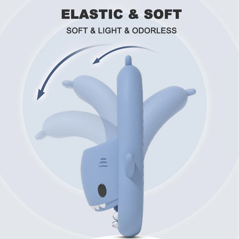 Man Women Shark Slippers Summer Home Anti-skid EVA Solid Color Couple Parents Kids Outdoor Cool Indoor Household Funny Shoes