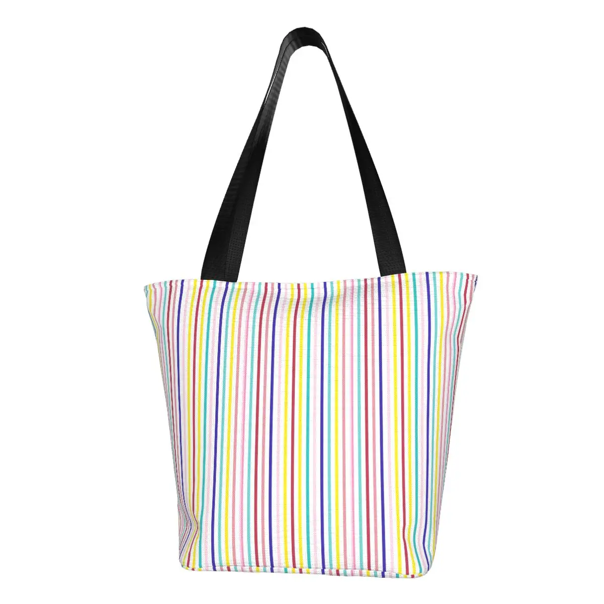 

Яркая Радужная полосатая сумка для покупок, сумки для покупок с принтом в виде линий, Женская Офисная тканевая сумка-тоут, дизайнерские сумки в эстетике