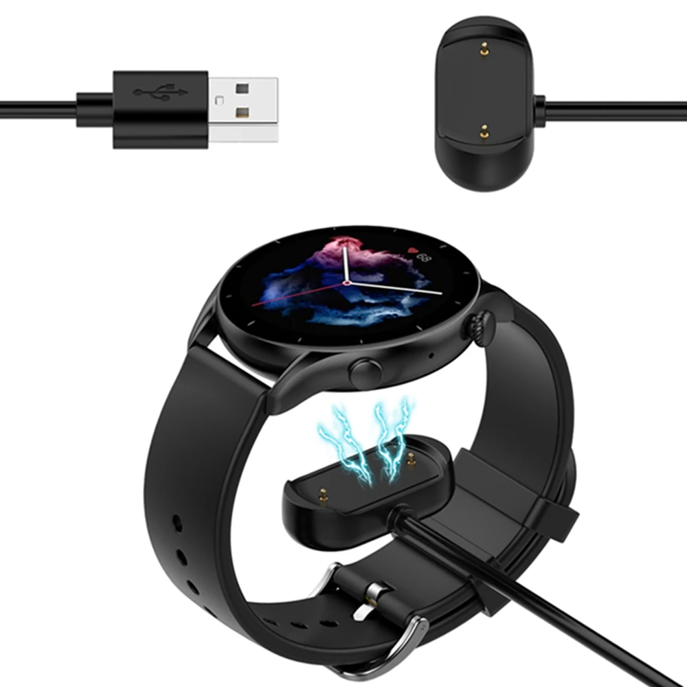 

Smart Watch Charger Adapter USB Charging Cable For Amazfit GTR 3 Pro GTR3 GTS 3/2/2e Bip U Pro T-Rex Pro GTS2 Mini Charging Dock