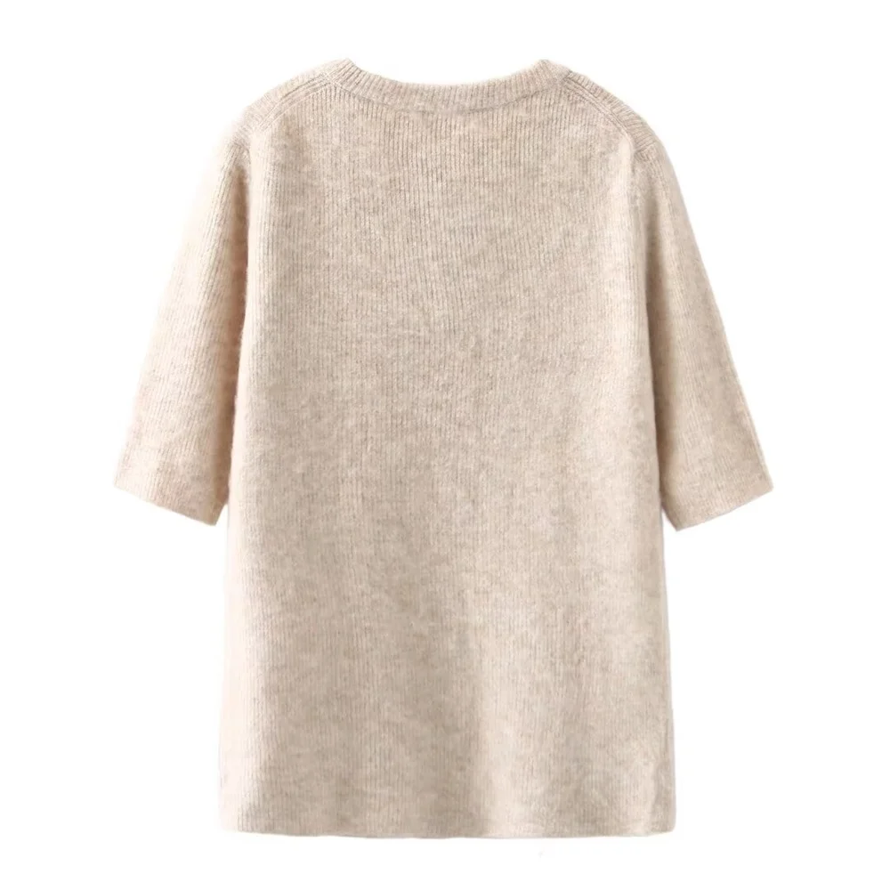 PB&ampZA однотонный вязаный свитер с круглым вырезом и пуговицами новая