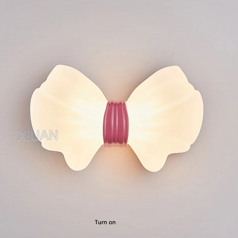 Настенный светильник в скандинавском стиле с бантом лампа для спальни