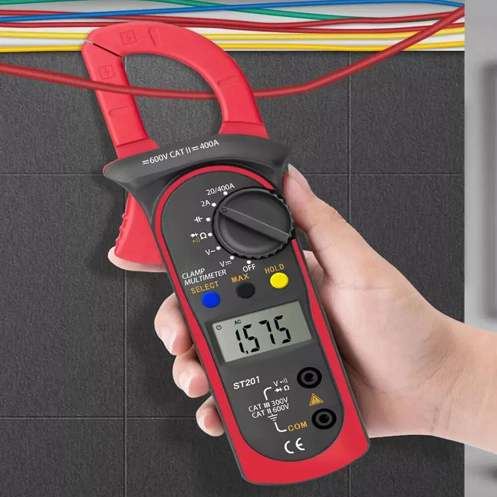

Handheld Digital Clamp Meter Portable High Precision Lcd Display Multimeter Ac Dc Volt Amp Ohm Cap Tester