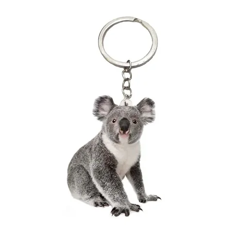 Брелок Koala Bear Coala с поддержкой австралийской акриловой цепочки, стальной Коала с подвесками для мужчин и женщин, подарок для друзей с животными 2024
