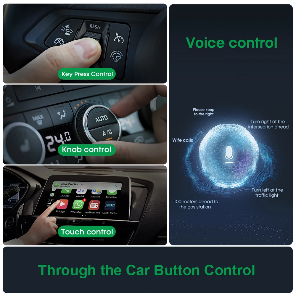 Беспроводной кабель Carplay с ИИ-коробкой беспроводной адаптер Carpay подключи и