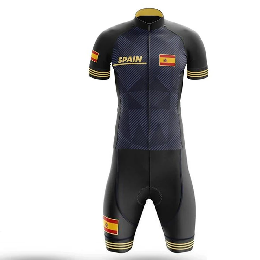 

2022 New Spain cycling skinsuit men bicycle shorts men quick dry body suit breathable bicycle jumpsuit 19D gel triathlon suit