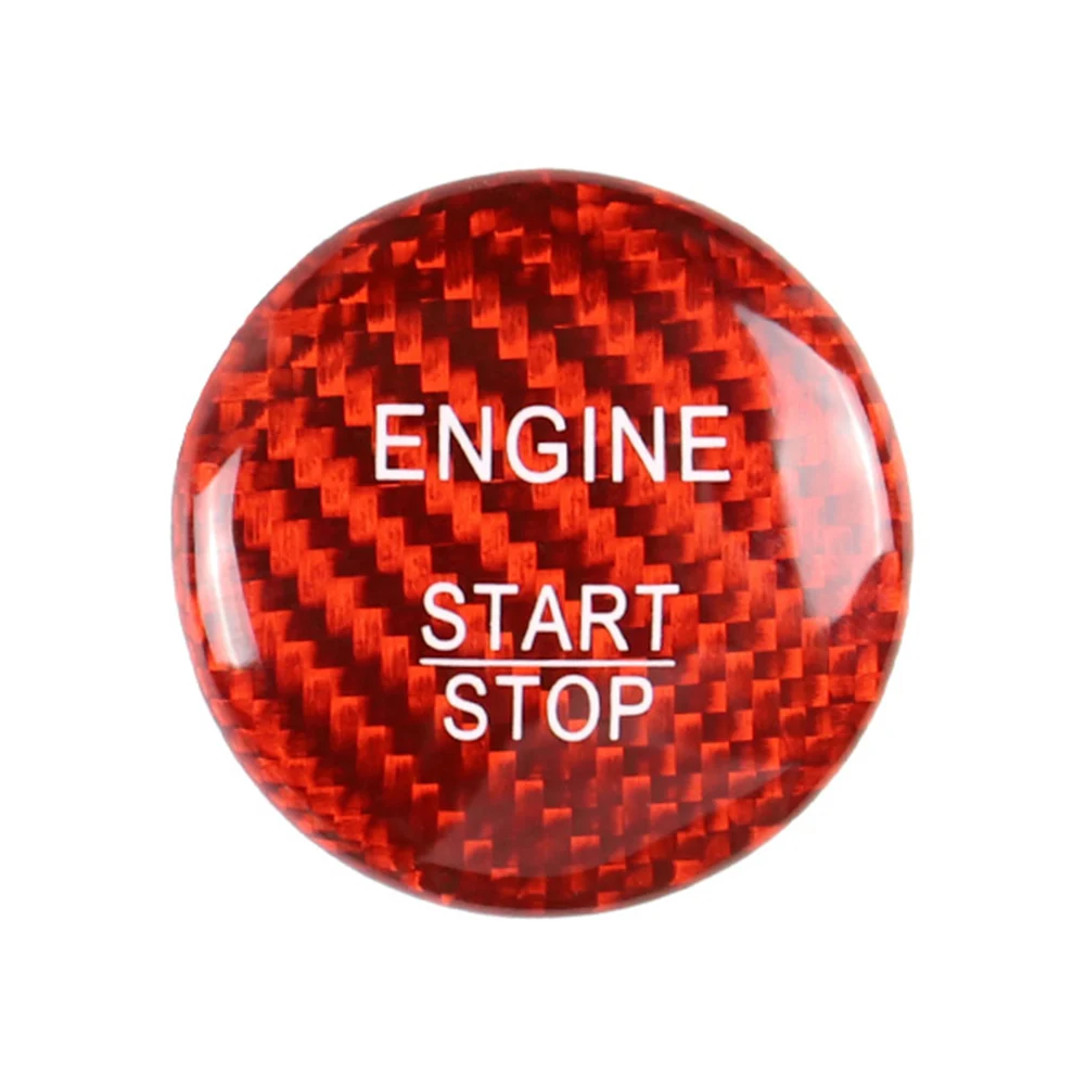 Углеродное волокно ABS кнопка запуска и остановки двигателя автомобиля