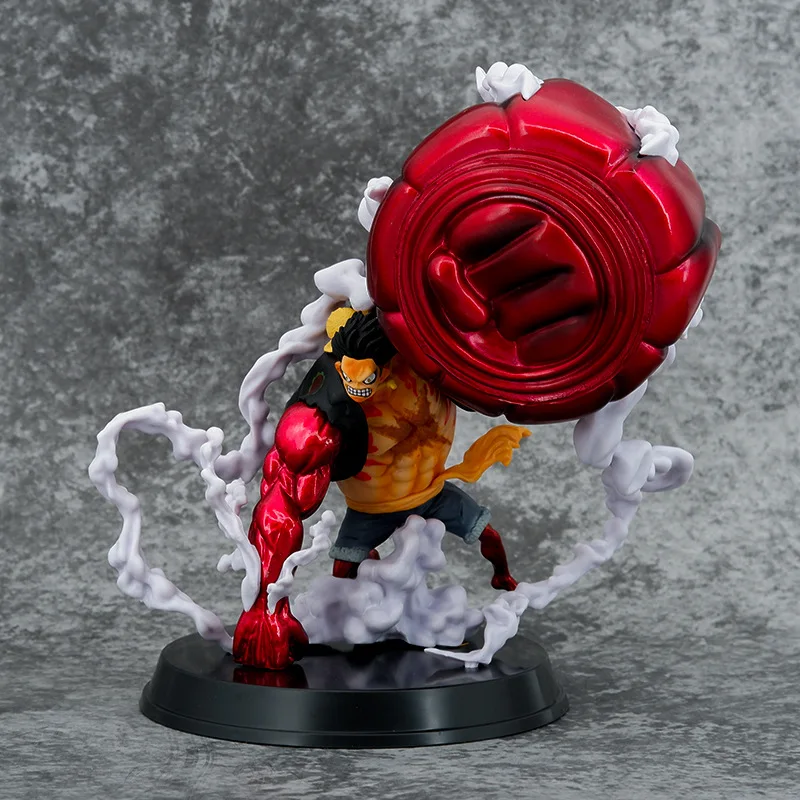 22CM Anime One Piece Gear Fourth Luffy Figure Luffy PVC Giant Ape Monkey D Luffy Gear 4 Statue Collectible Model Kids Toys Gift