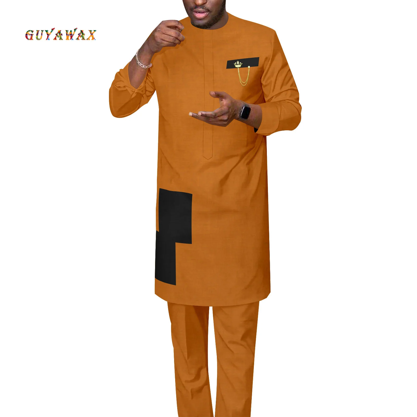 

_ Африканский этнический мужской костюм, комплект из топа и брюк, комплект одежды из 2 предметов, мужской костюм, Дашики, рубашка, брюки, Свадебная вечеринка