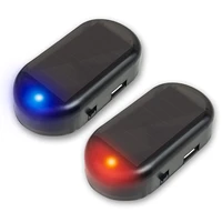 car security light solar powered simulated alarm wireless warning anti theft caution lamp led flashing imitation car accessories