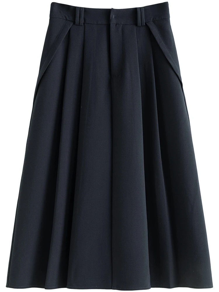 ZIQIAO элегантная тонкая юбка с высокой талией женская зима 2022 темпераментная