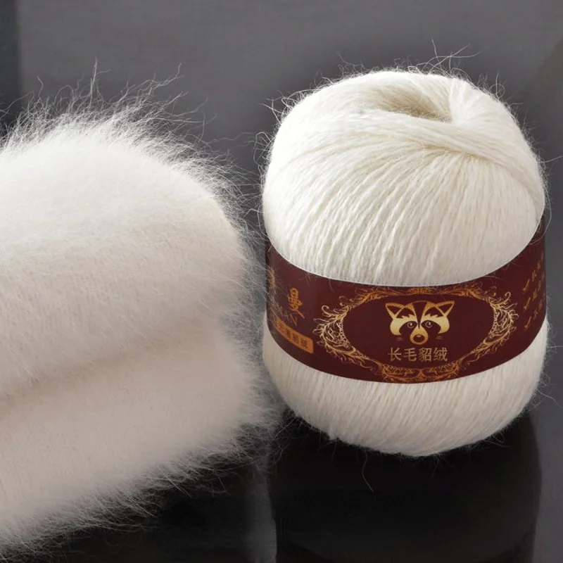 

Long Hair Mink Wool Hand Knitted Mink Wool Mink Wool Medium Coarse Mink Wool Woven Mink Wool Knitting