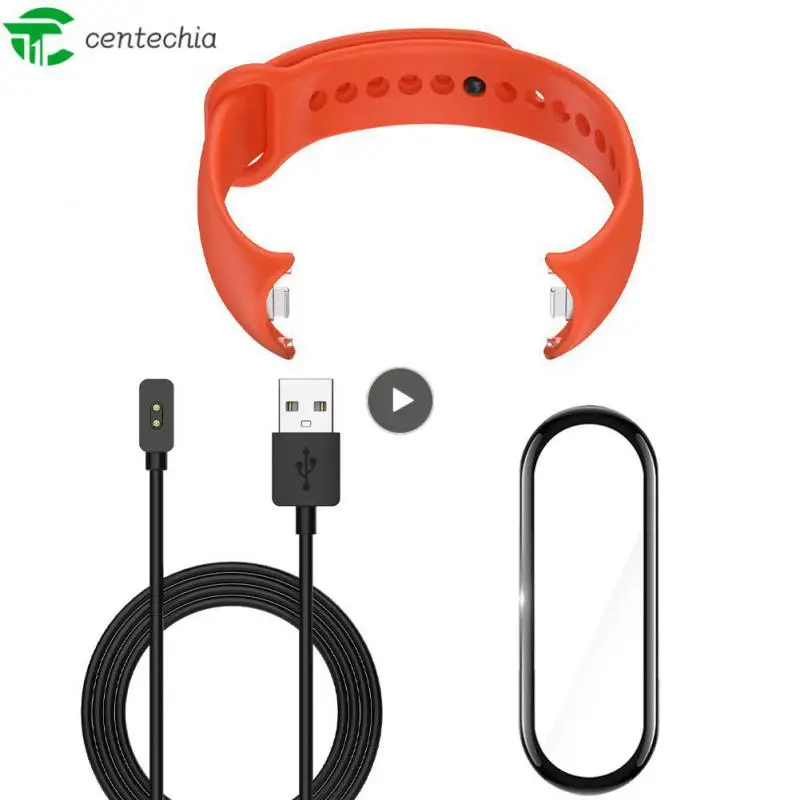 

Compatible With Mi Band 8 Strap Comfortable To Wear Adjustable Full Screen Coverage Protective Film Fashion Design Metal Plug