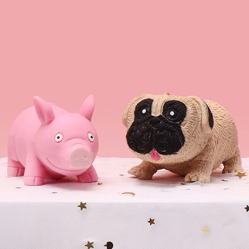 

1PC Squishy Stress Venting Pinch Lala Dog Pig Stretchable Decompression Reliever Anti Stress Toys for Children Fidget Toys