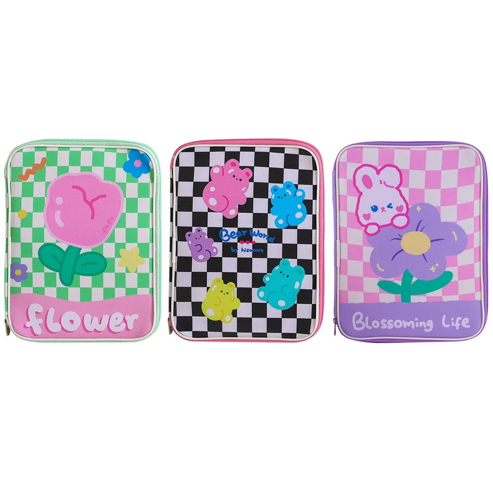 

Girl Cartoon PU Leather Pattern Tablet Case Travel Protective Carring Bag for iPad Pro/Air/mini for Lenovo Tab P11 for Mi Pad