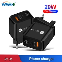 20w 5v 3a quick charger 4 port pd phone charging usb type c wall power adapter for iphone 11 12 13 pro max samsung xiaomi apple