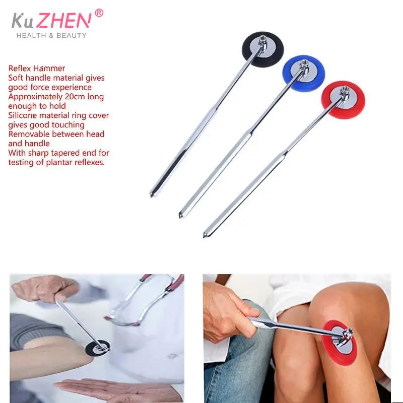 1Pcs Percussion Hammer Medical Neurological Percussion Knee Examination Diagnostic Percussor Reflex Massage Tendon Hammer Health