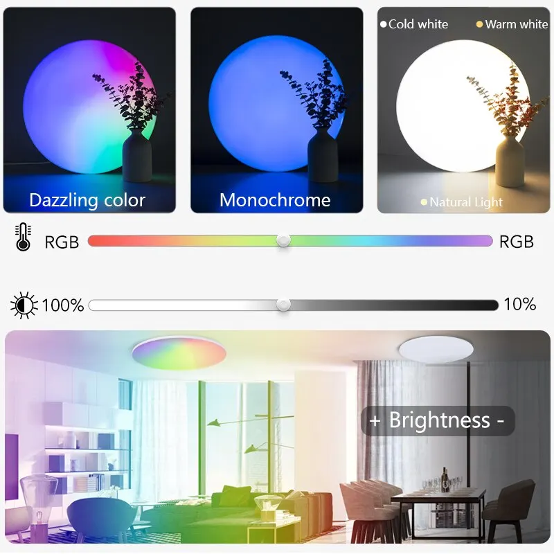 Marpou умный потолочный светильник RGB CCT APP Control 370 мм 300 18-54 Вт 220 В окружающий свет для