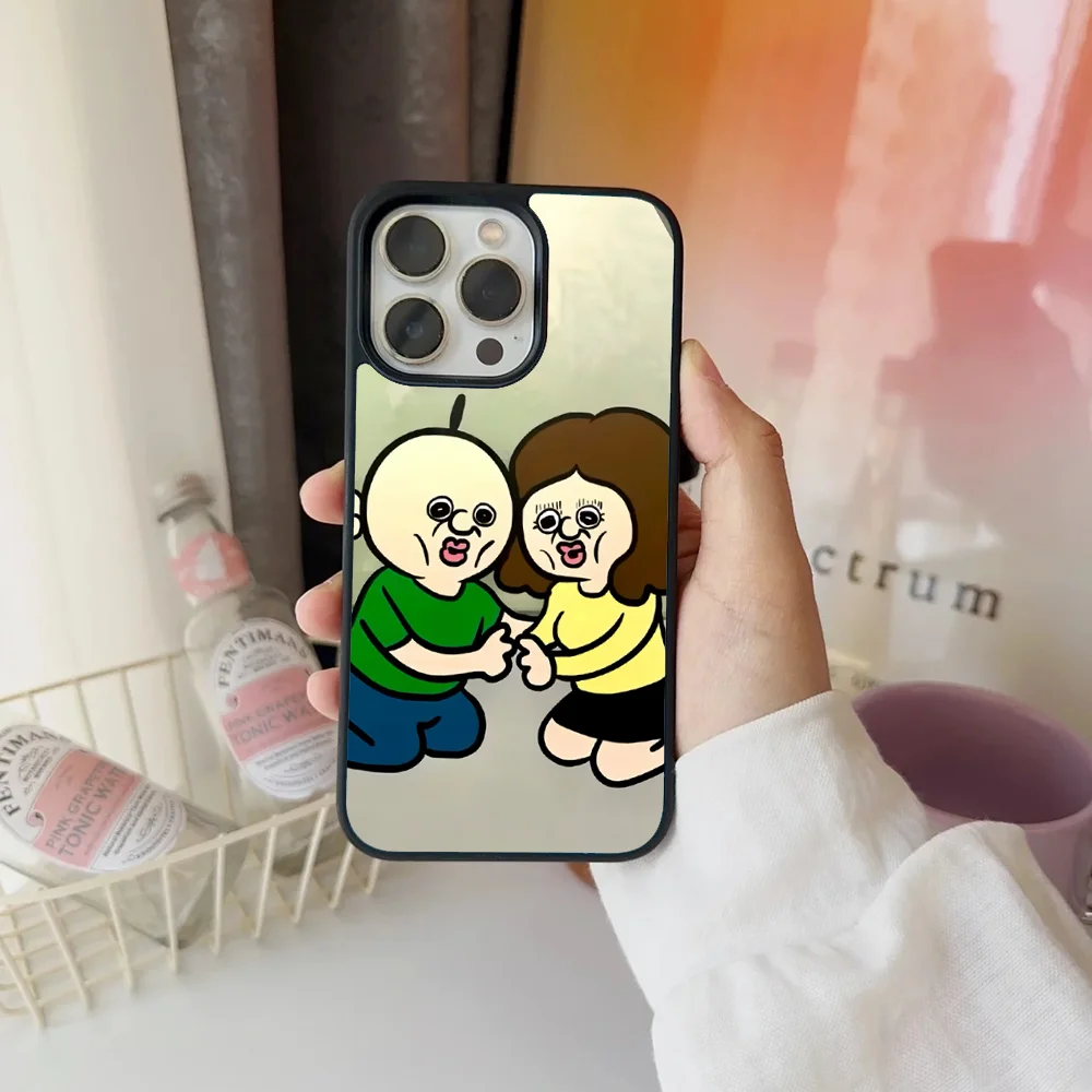 Милый мультяшный чехол Bbang для телефона IPhone 11 12 13 14 15 16 Plus Pro Max зеркальный