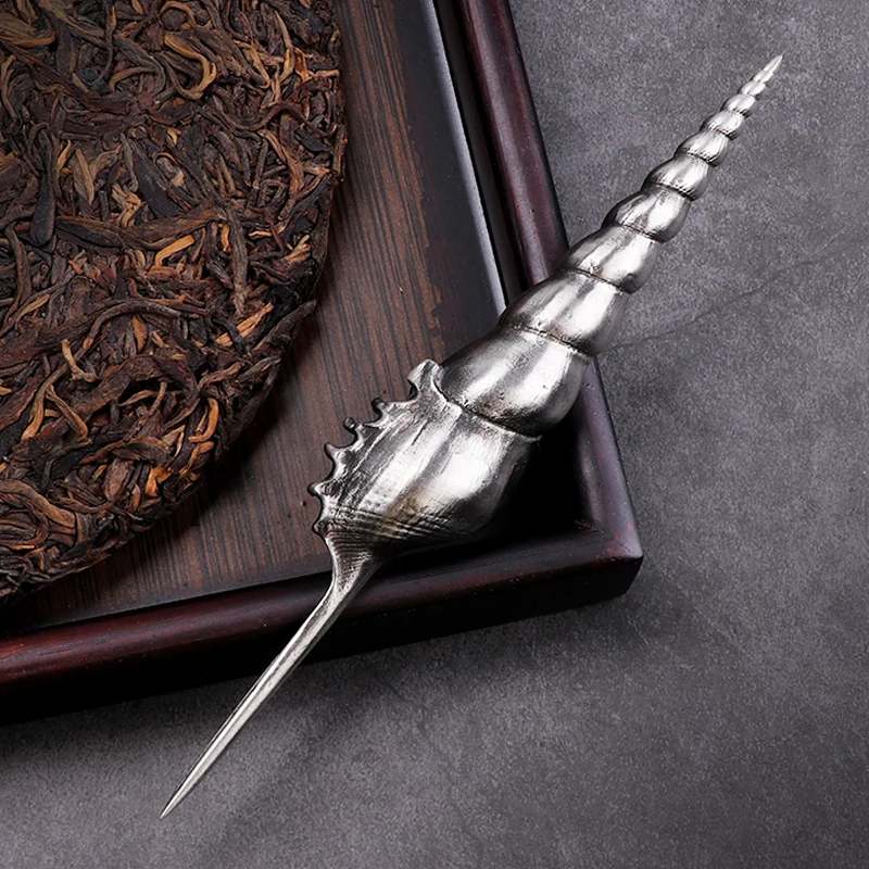 

Чайный нож Puer ручной работы из нержавеющей стали для вырезания чая игла креативные винтовые иглы принадлежности для чая конусные резаки дл...