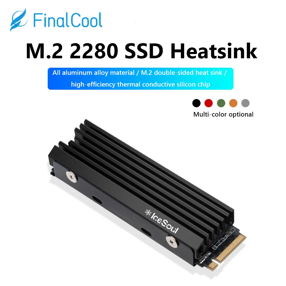 

M.2 SSD NVMe Heat Sink Radiator For NVME NGFF M2 2280 Solid State Hard Disk Aluminum Alloy Cooling Heatsink with Thermal Pad