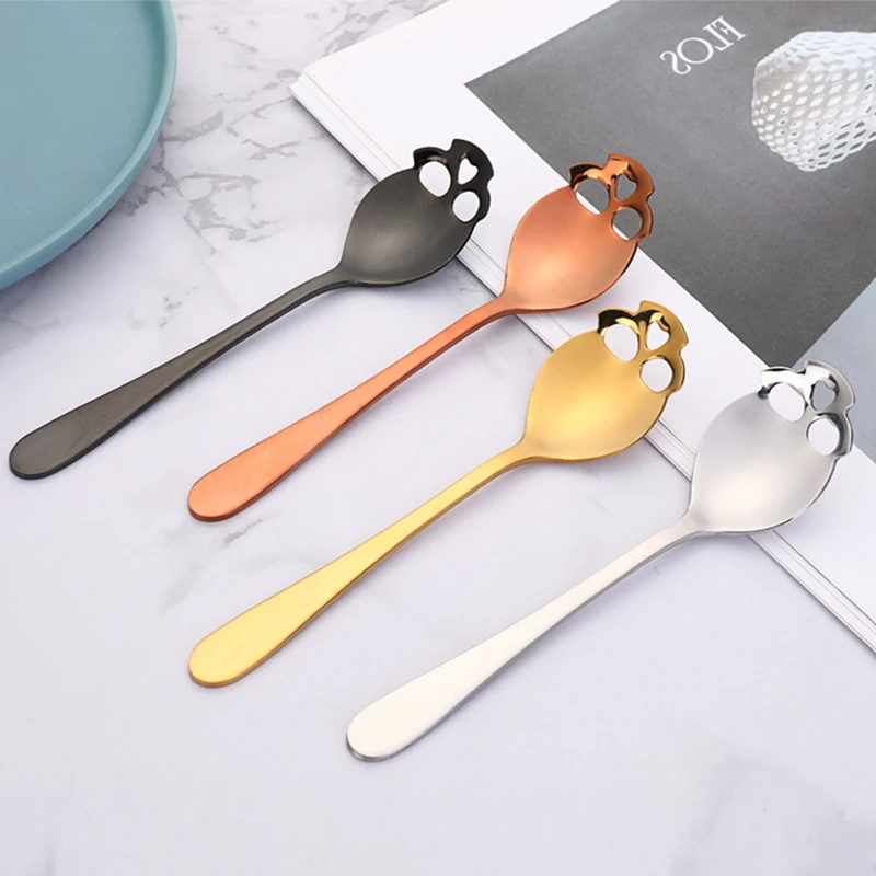 

Creative Stainless Steel Skull Shape Coffee Scoop Christmas Gifts Café Tableware Decoration Star Spoon