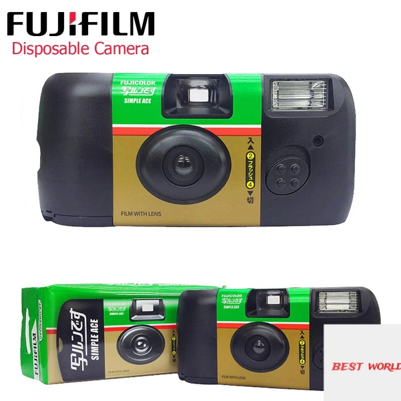 

1-3 шт. Fujifilm простой ACE ISO 400 Power Flash 27 экспозиций на фото одноразовая пленочная камера одноразового использования (срок годности 2024)