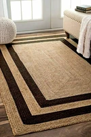 rug 100 natural jute reversible handmade carpet modern living area runner rug